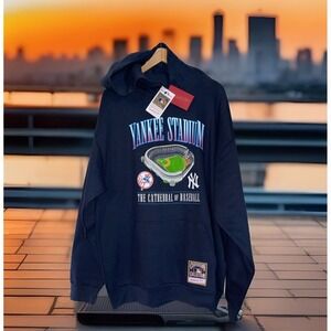 Mitchell & Ness Hoodie Sweatshirt Men‎ XXL Yankee Stadium Cooperstown Collection